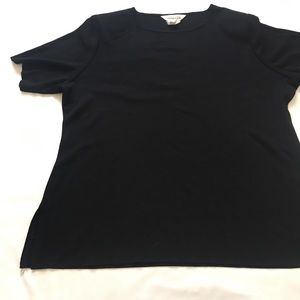 Misook Women's Black Short Sleeve top